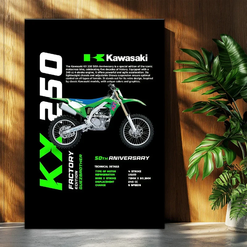 تابلو شاسی بکلیت طرح موتور کاوازاکی Kawasaki KX 250 مدل T-po1689