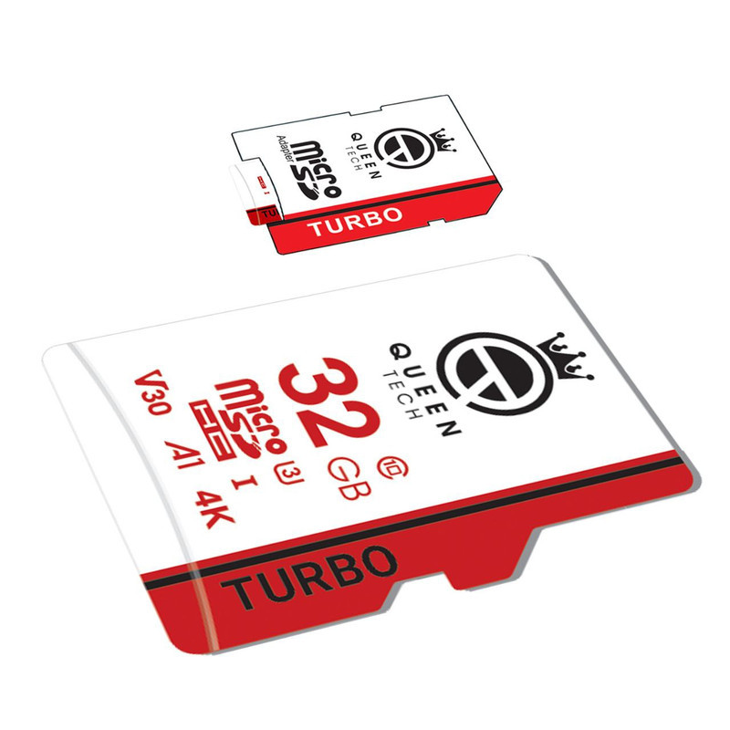 کارت حافظه MicroSDHC کوئین تک مدل TURBO-V30-A1-4K-667X کلاس 10 استاندارد U3 سرعت 100MBS ظرفیت 32 گیگابایت به همراه آداپتور SD