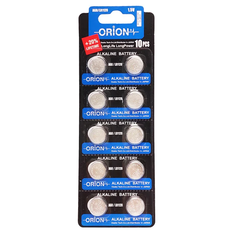 باتری ساعت اوریون مدل َAG8 کد LR1120 بسته 10 عددی