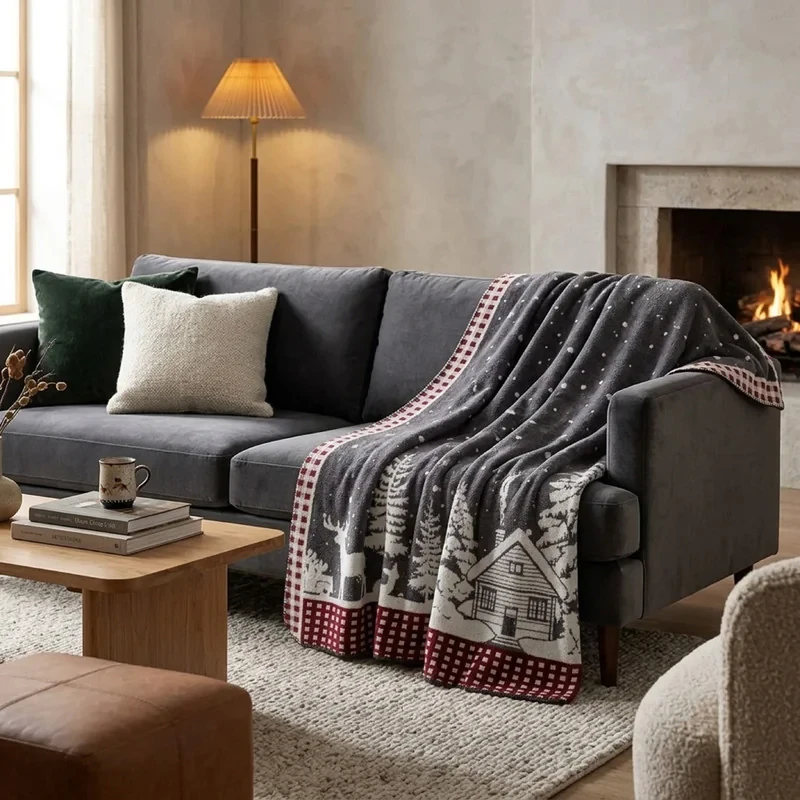 شال مبل و تخت مادام کوکو مدل Troyes سایز 170x130 سانتی متر