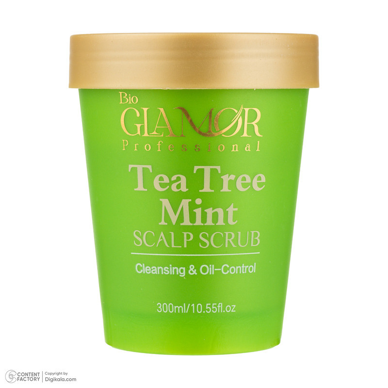 اسکراب پوست سر گلامور مدل tea tree mint حجم 300 میلی‌‌‌‌‌‌‌‌‌‌‌لیتر