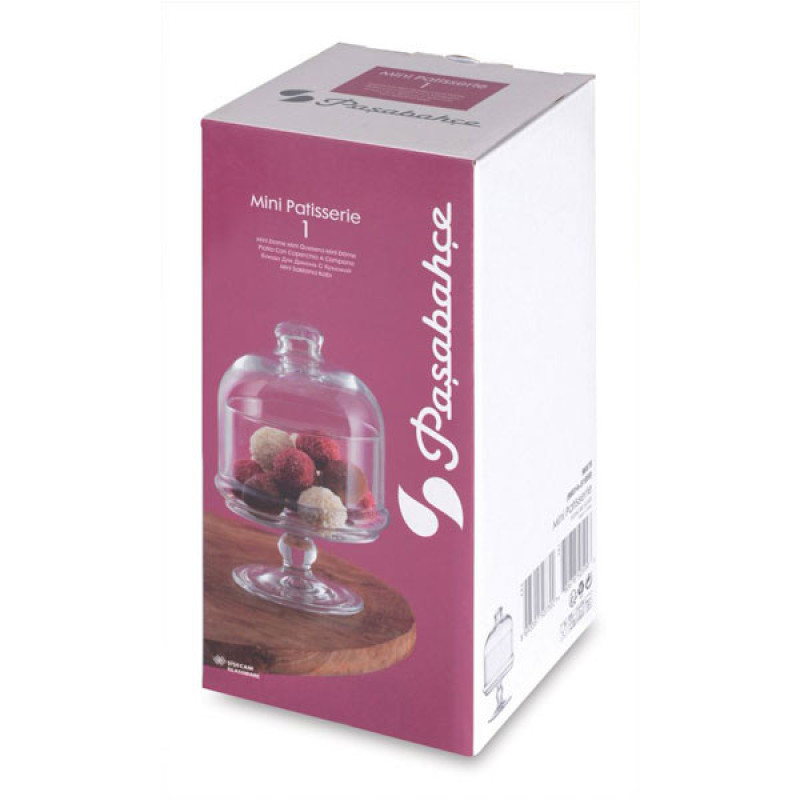 سرویس پذیرایی پاشاباغچه 3 عددی شکلات‌خوری پایه‌دار بلور مدل Mini Patisserie همراه ظرف عسل و مربا بلور با در مدل Basic کد 96386, 96814, 96966