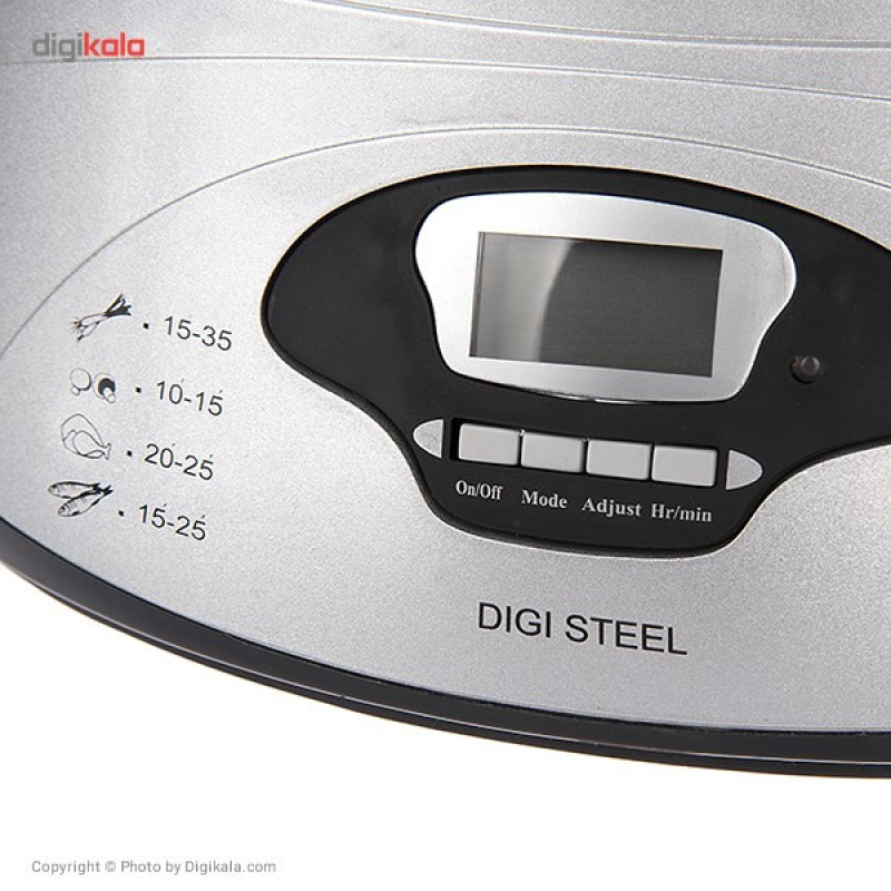 بخارپز 13 لیتری پارس خزر مدل Digi Steel