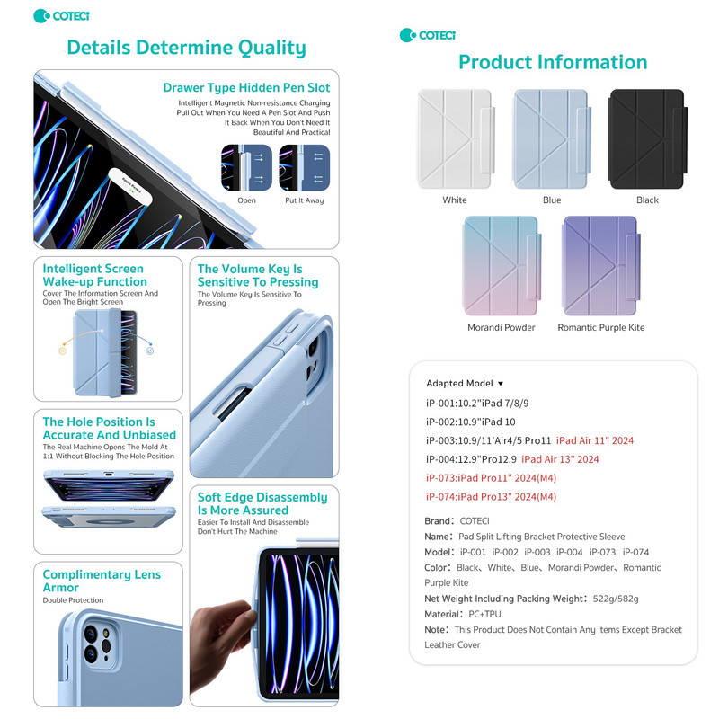 کیف کلاسوری کوتتسی مدل IP-002 مناسب برای تبلت اپل 11 اینچ ipad10  ipad11 A(16)