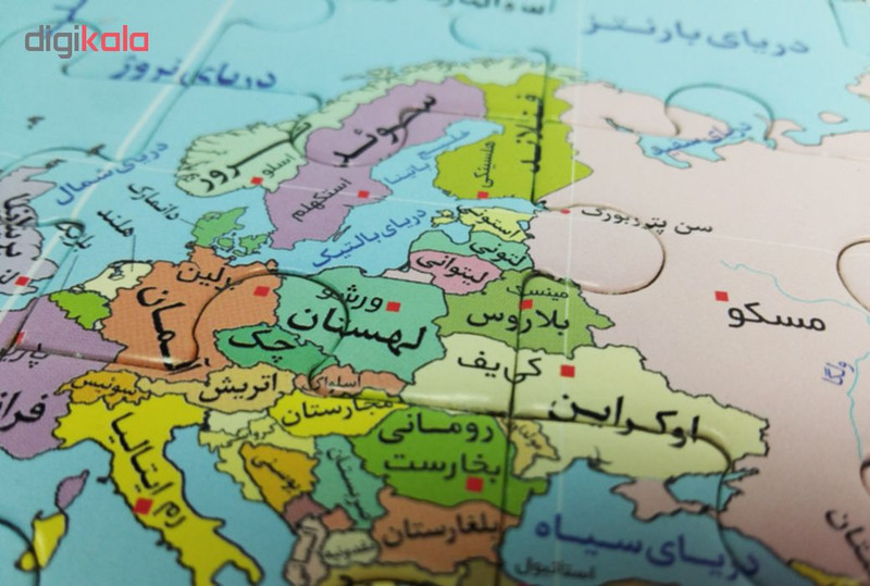 پازل 77 تکه یاس بهشت مدل نقشه آموزشی کشورهای جهان