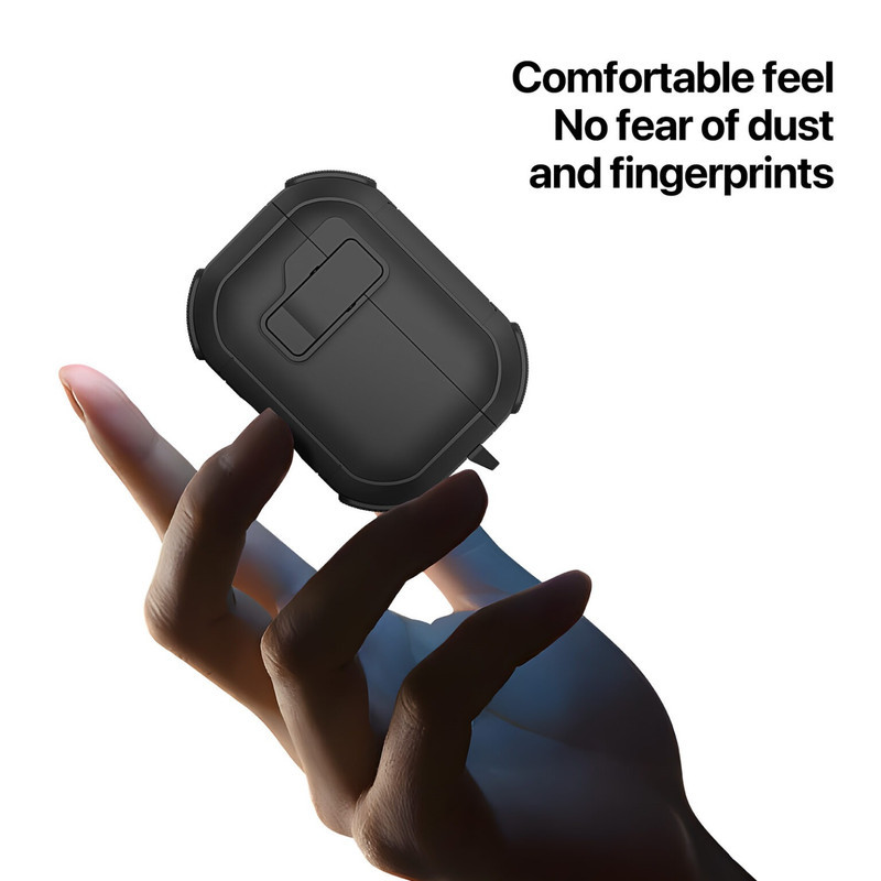 کاور دوکس دوکیس مدل PECP مناسب برای کیس اپل AirPods 4  AirPods 4 ANC