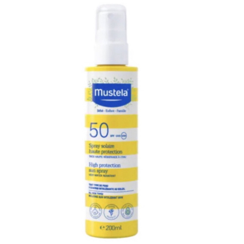 اسپری ضدآفتاب کودک موستلا مدل SPF50 حجم 200 میلی لیتر