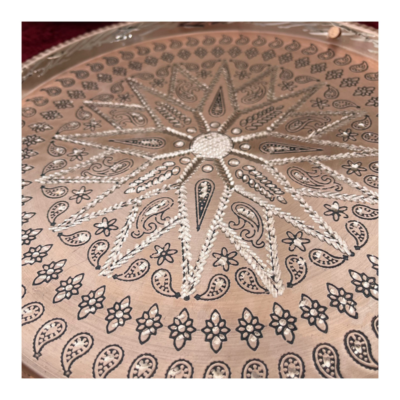 سینی مسی مدل الماس تراش کد31