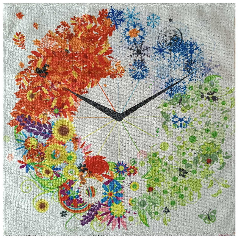 دستمال نظافت آشپزخانه بی تی مدل میکروفایبر طرح ساعت کد 30x30W242 بسته 2 عددی