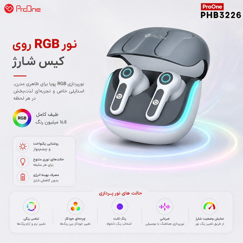 هدفون بلوتوثی پرووان مدل Harmonia PHB3226