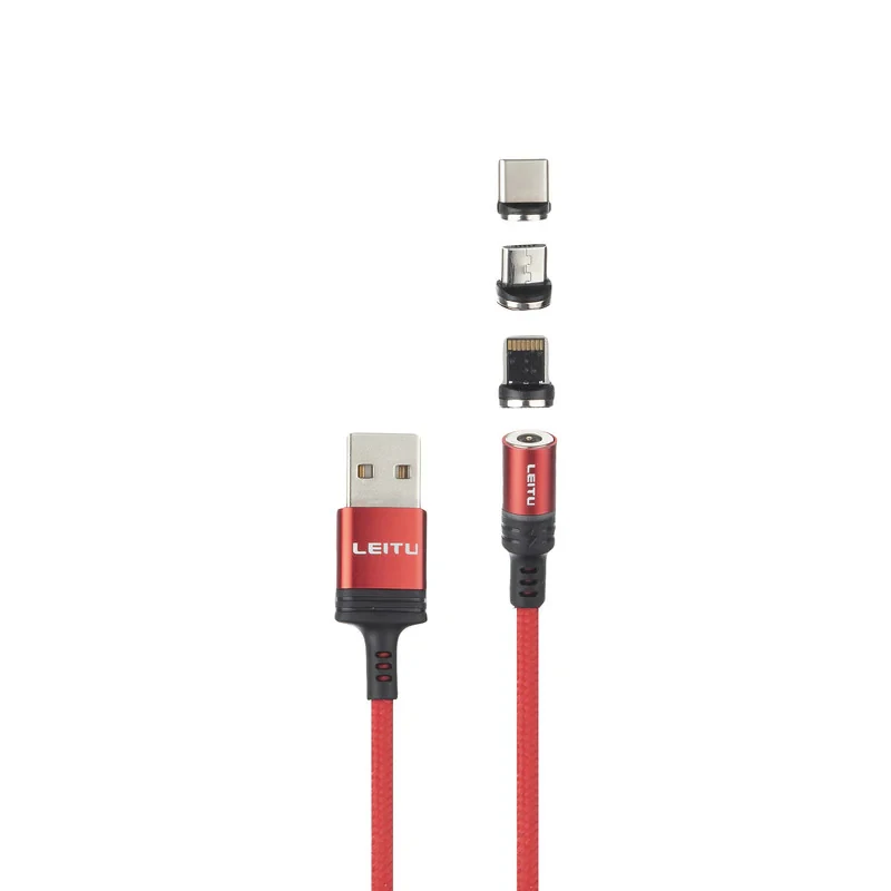 کابل تبدیل USB به لایتنینگUSB-CmicroUSB لیتو مدل LD-23 طول 1 متر