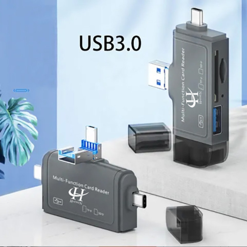 مبدل USB 3.0 OTG به USB-C MICROUSB لایتنینگ هارمن مدل CARDREADER PRO