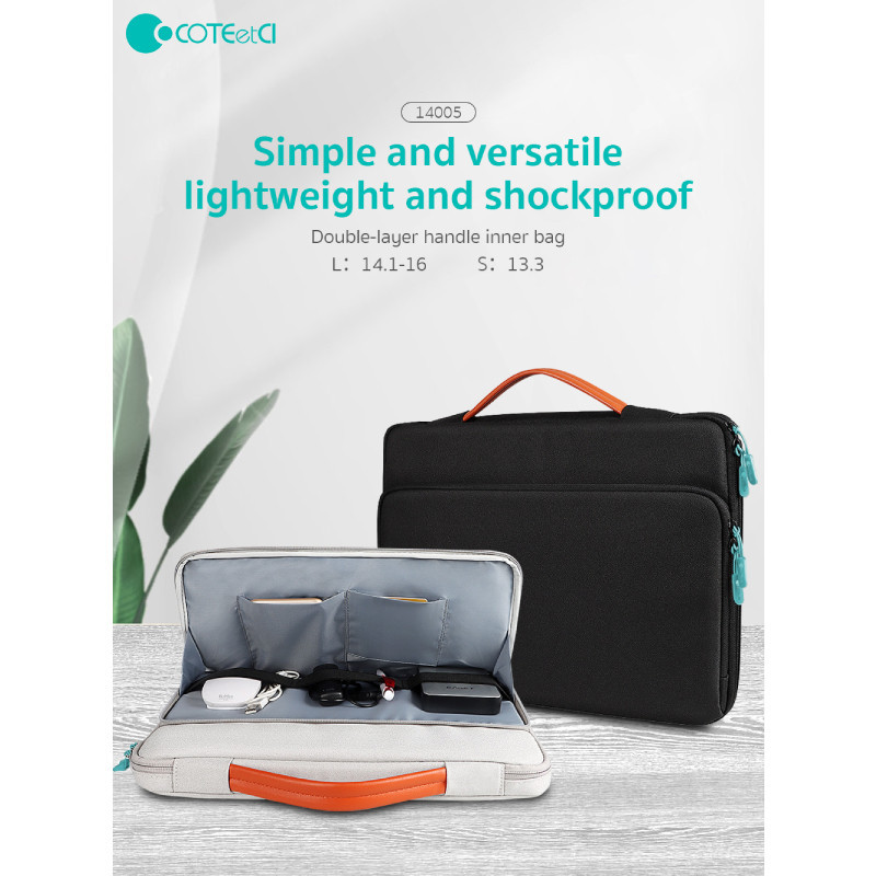 کیف لپ تاپ کوتتسی مدل NoteBooK Double handle inner bag 14015-S-BK مناسب برای لپ تاپ 13 اینچی