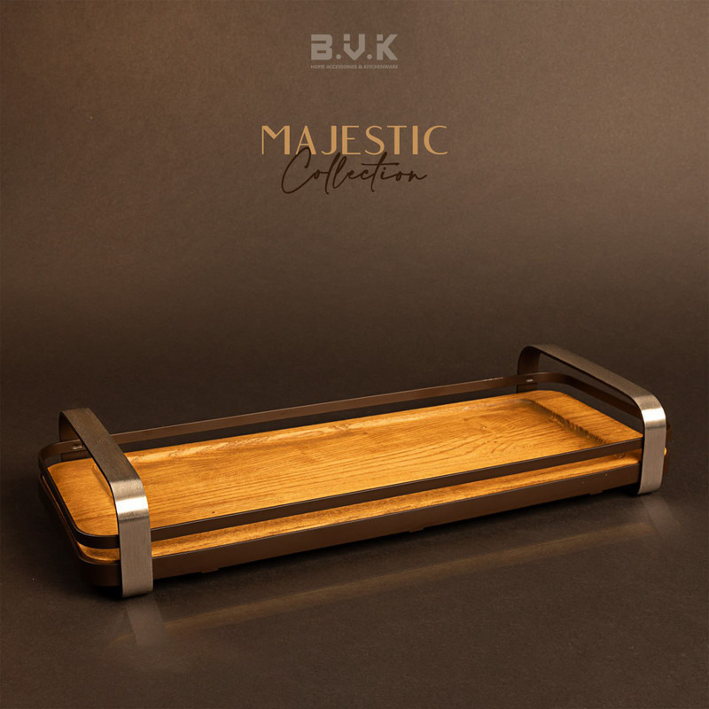 رولت‌خوری و شیرینی‌خوری بی‌وی‌کی طرح مجستیک کد 452345، چوبی، مناسب سرو و پذیرایی، شستشو با دست