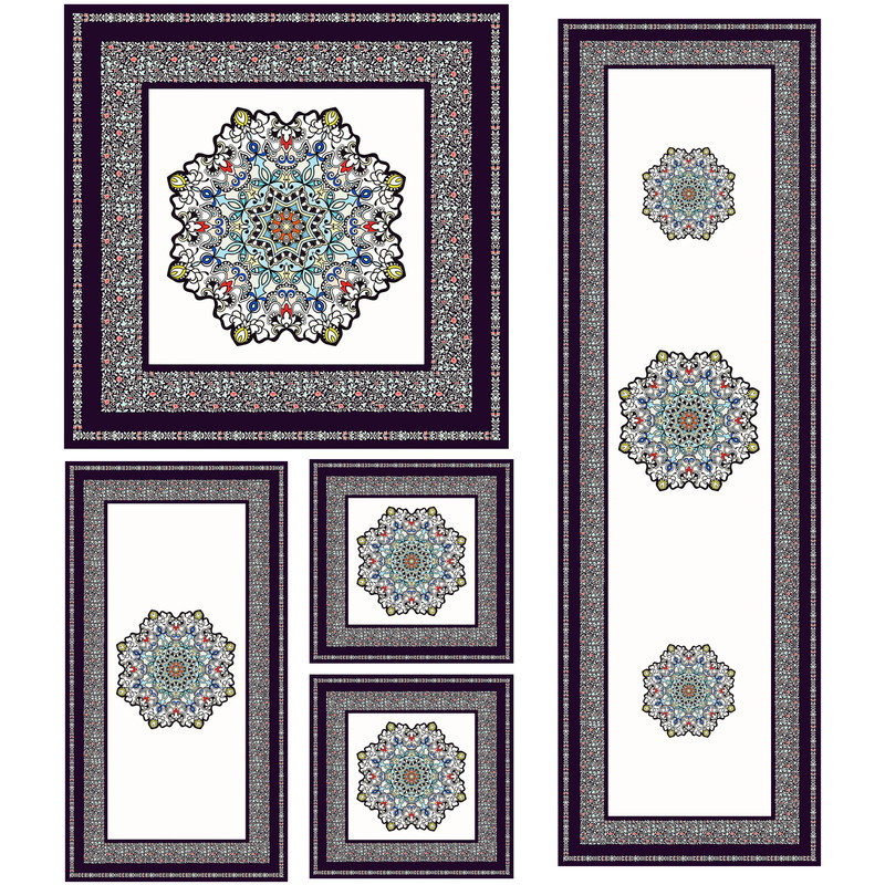 ست رومیزی 5 تکه طرح سنتی کد 9950
