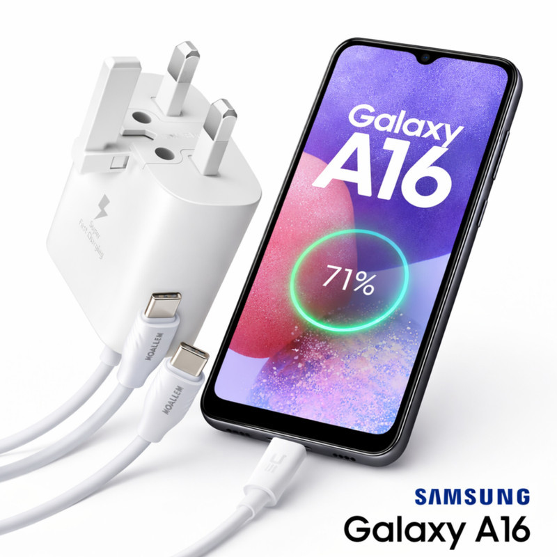 شارژر دیواری 25 وات مدل Galaxy-A16 به همراه کابل USB-C