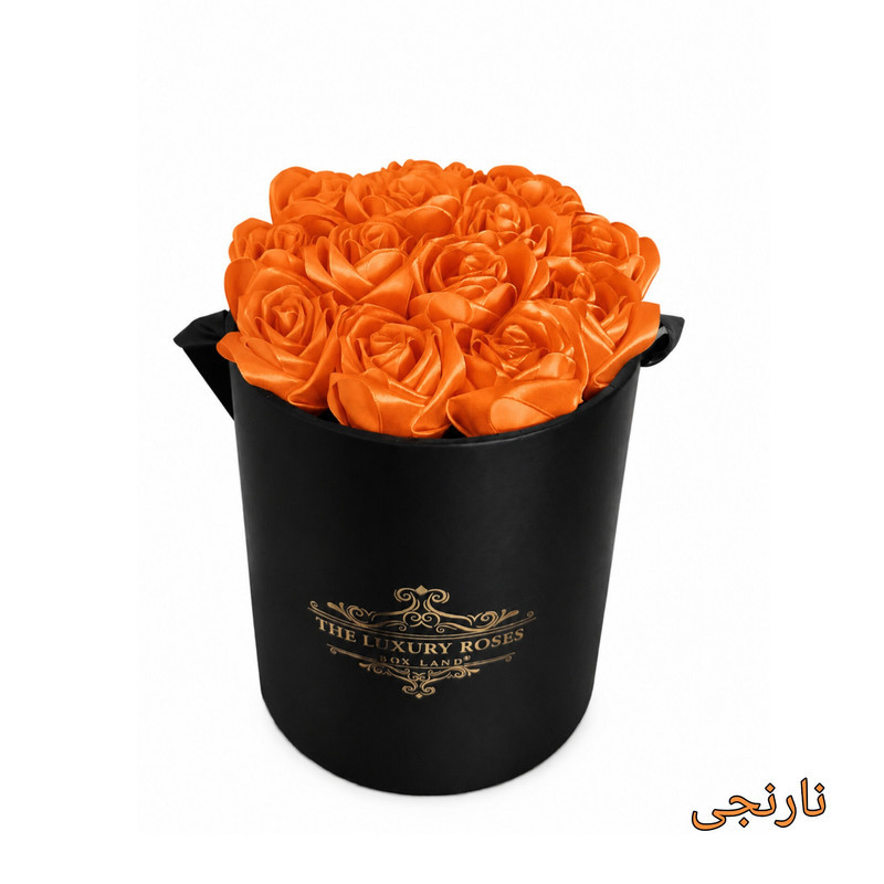 باکس گل مصنوعی مدل رز روبانی 13 شاخه