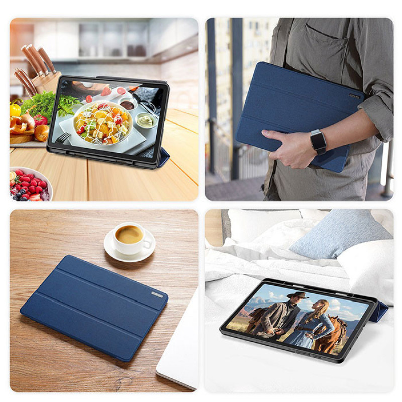 کیف کلاسوری دوکس دوکیس مدل Tri-Fold مناسب برای تبلت سامسونگ Galaxy Tab S6 Lite