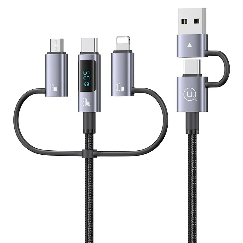 کابل تبدیل usb  usb-c به usb-c  micro usb  لایتنینگ یوسمز مدل sj736 طول 2 متر