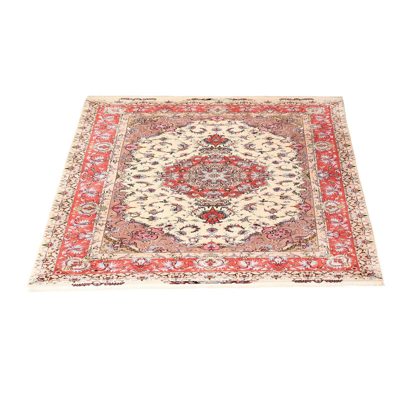 فرش ماشینی زانیس مدل 502 طرح علیا زمینه کرم