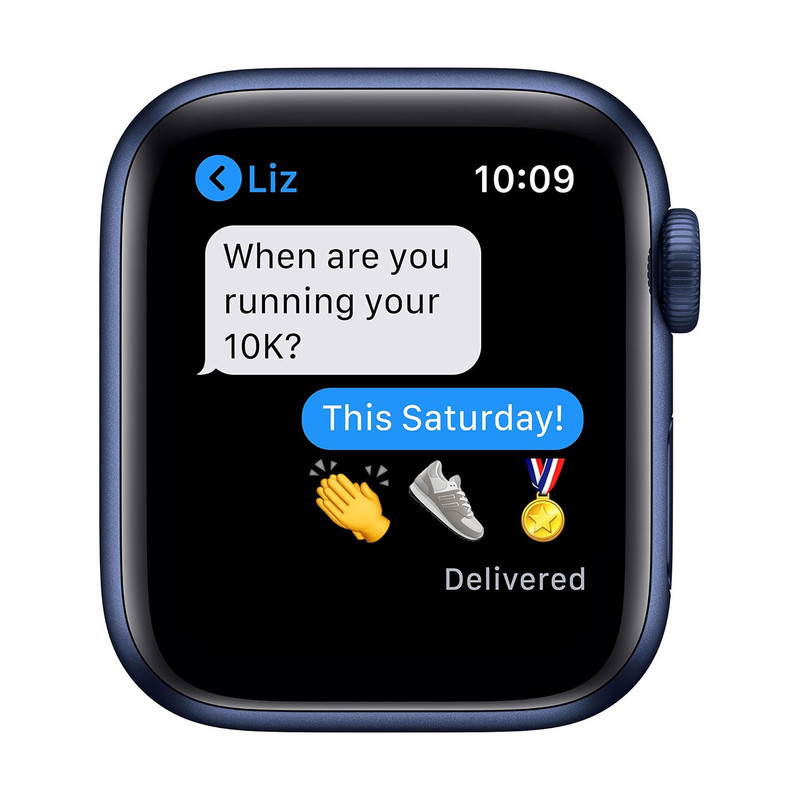 ساعت هوشمند اپل واچ سری 6 مدل 40mm Aluminum Case with  Sport silicone Band