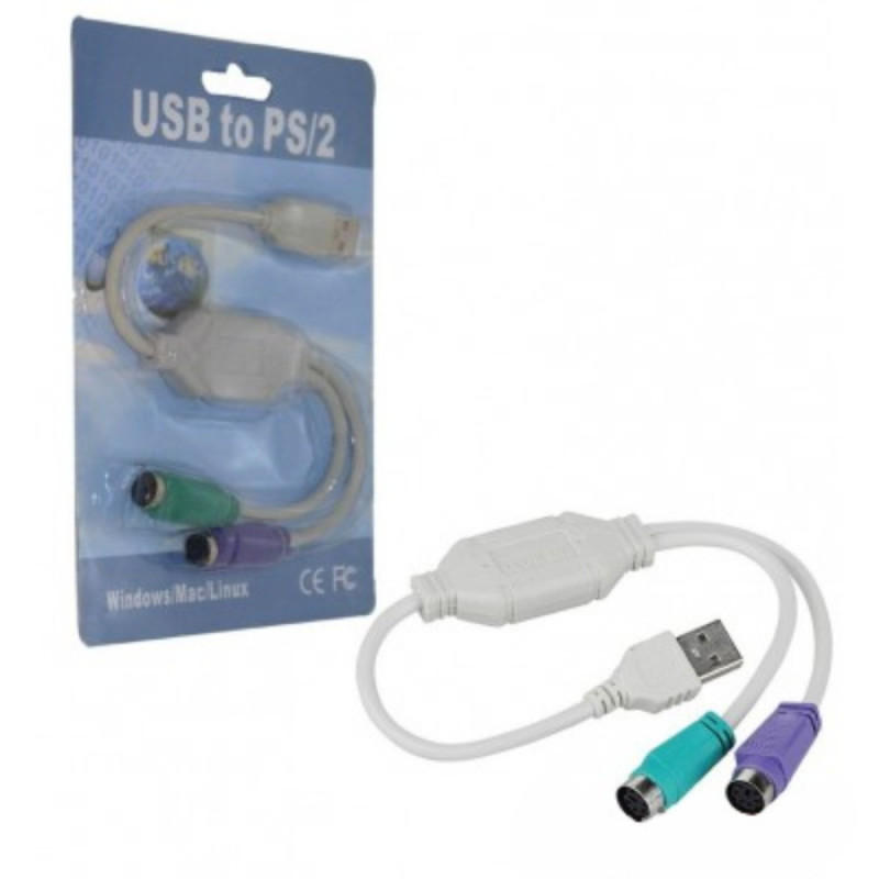 کابل تبدیل ps2 به USB مدل PS2_PLUS  طول 0.3 متر