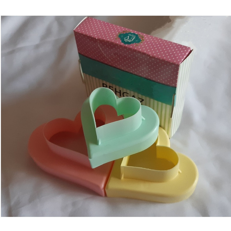 کاتر شیرینی به‌گز مدل Heart مجموعه 3 عددی