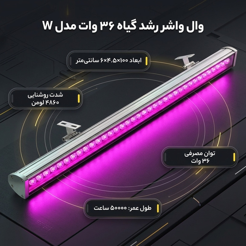 وال واشر رشد گیاه 36 وات مدل W