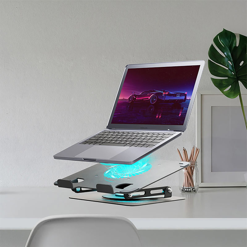 پایه خنک‌کننده لپ‌تاپ گرین لاین مدل Adjustable دارای یک عدد فن مناسب برای لپ‌تاپ‌های 13 تا 17 اینچی