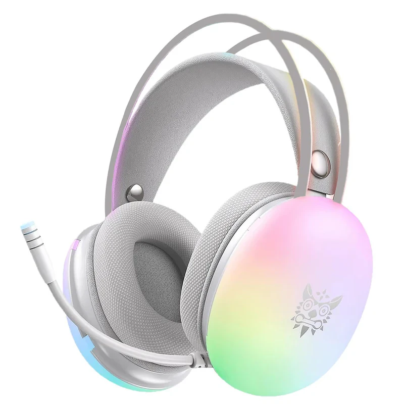 هدست گیمینگ اونیکوما مدل X25 RGB با نویز کنسلینگ میکروفون (ENC)، بدون قابلیت شارژ، اتصال از طریق جک 3.5 میلی متری صدا، دارای دکمه قطع و وصل میکروفون و دکمه کنترل صدا، طراحی ارگونومیک و بالشتک‌های نرم و قابل تنظیم، مقاوم در برابر رطوبت و عرق