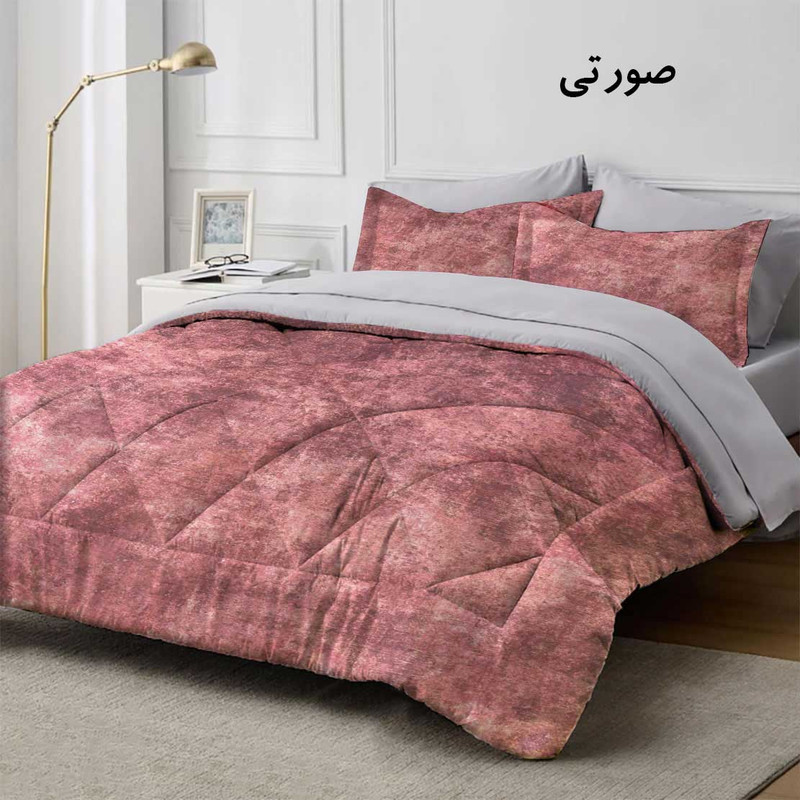 سرویس روتختی دونفره 6 تکه نوپه هوم مدل مخمل پتینه 1021