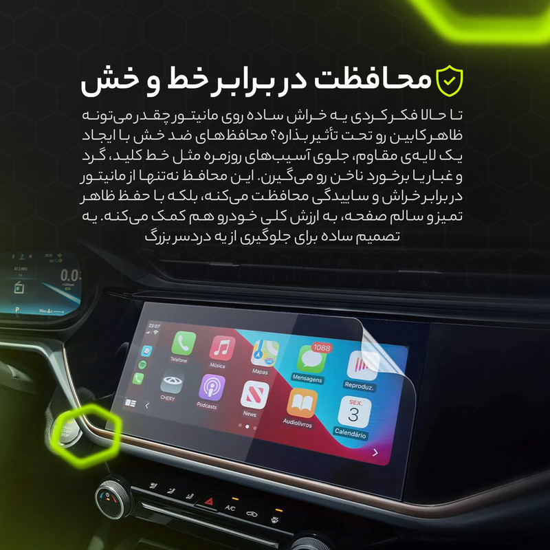 محافظ صفحه نمایش مانیتور خودرو مولتی نانو مدل X-S1T مناسب برای فونیکس FX