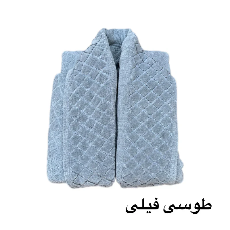 حوله پالتویی آقای کاریزما مدل شطرنجی سایز 135
