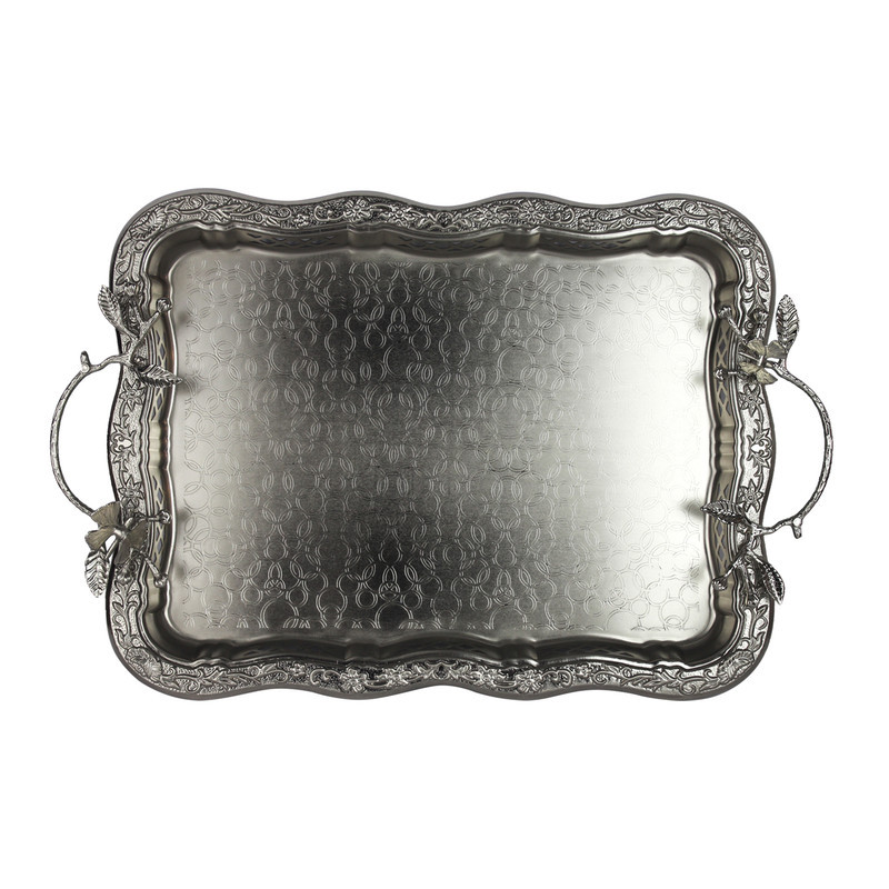 سینی دسته دار سالینو مدل پروانه  کد 6020 سایز 32x26 سانتی متر