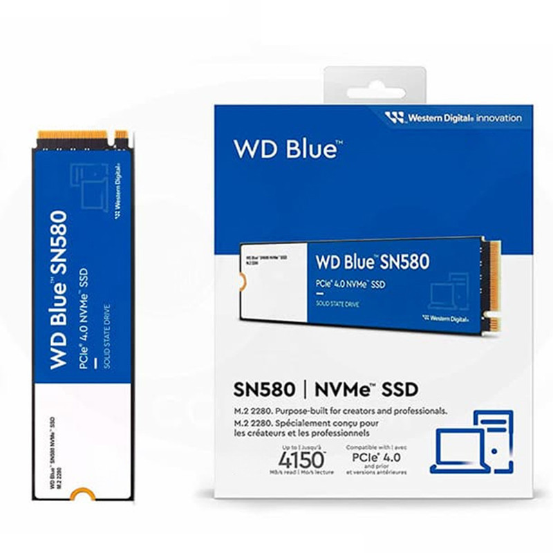 اس اس دی اینترنال PCIe Gen4 x4 وسترن دیجیتال مدل Blue SN580  ظرفیت 500 گیگابایت