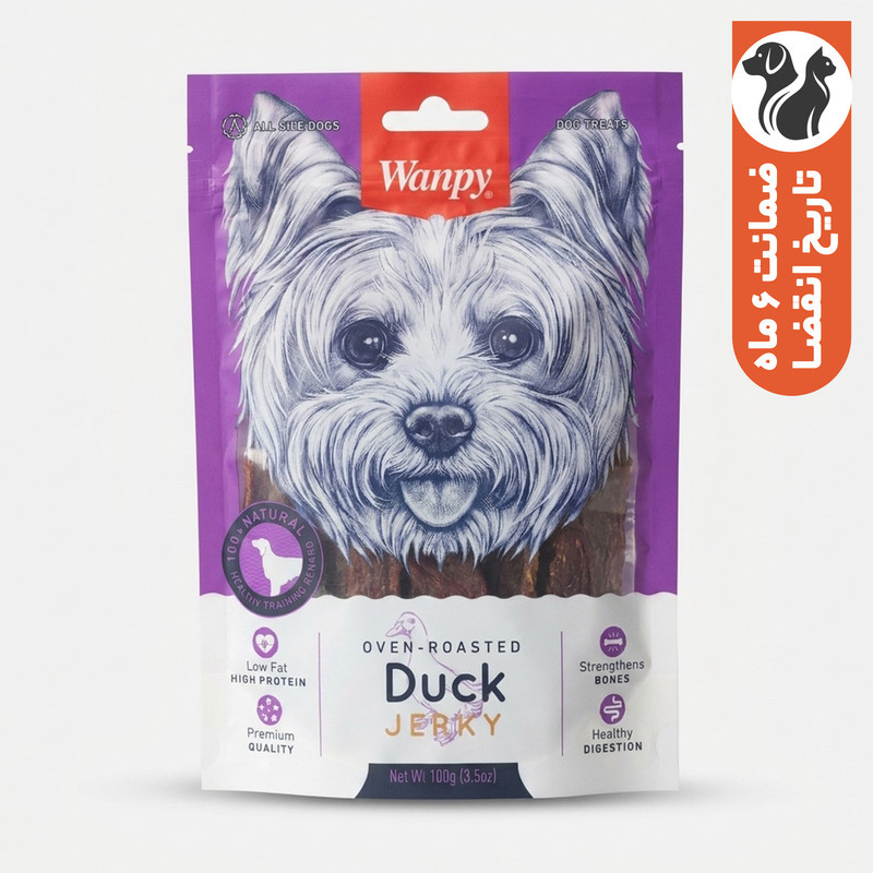 تشویقی سگ ونپی مدل Duck Jerky با طعم اردک وزن 100 گرم