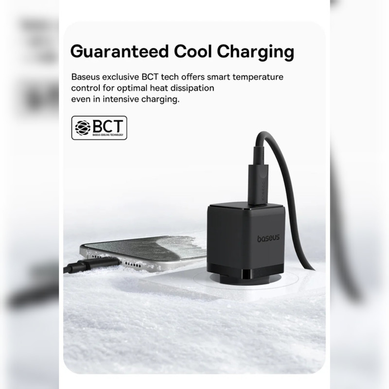 شارژر دیواری 20 وات بیسوس مدل 20W Palm به همراه کابل USB-C