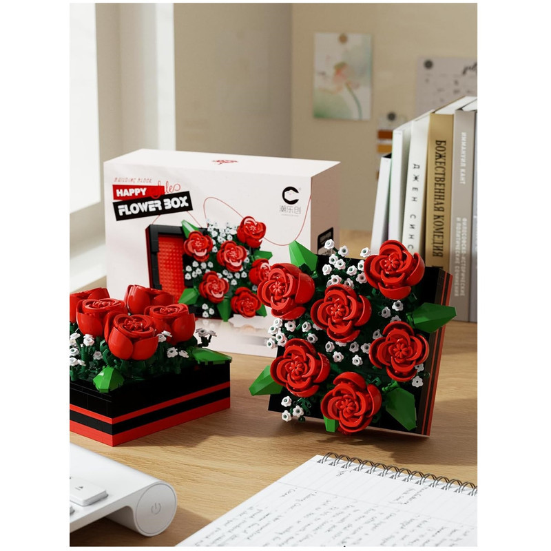 ساختنی 687 تکه مدل جعبه گل طرح Rose کد 7372