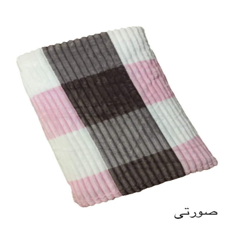پتو مسافرتی مدل پلیسه طرح چهارخونه دونفره سایز سایز 240 × 200 سانتی متر