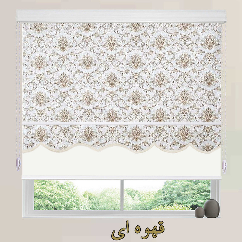 پرده زبرا بازرگانی زیو مدل 3111 سایز 180x150 سانتی‌متر