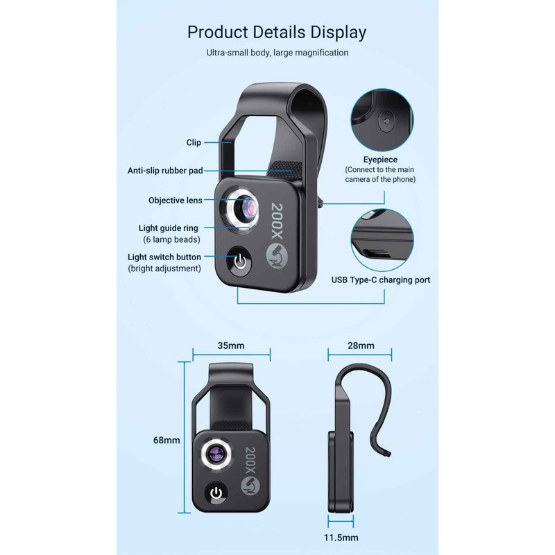 لنز میکروسکوپی اپیکسل مدل MS002CBK