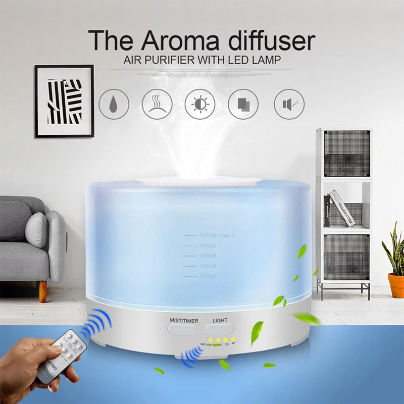 دستگاه بخور سرد مدل شبخواب کد AROMA-usb12W به همراه ریموت کنترل