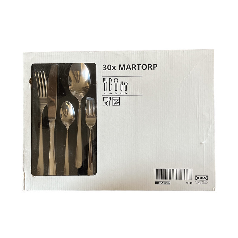 سرویس قاشق و چنگال 30 پارچه ایکیا مدل MARTORP