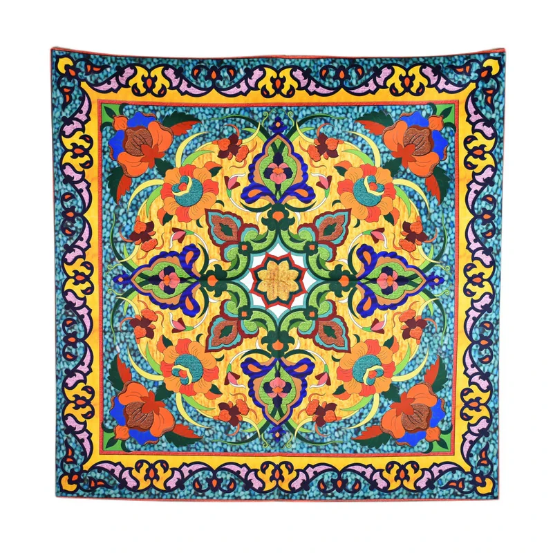 رومیزی مدل مخمل طرح کاشی کد 148
