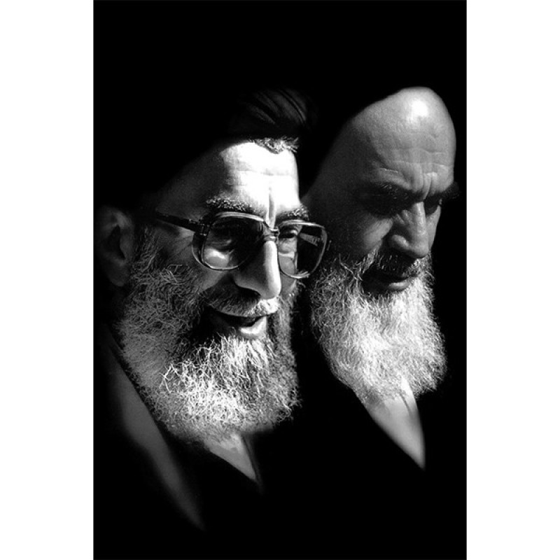تابلو شاسی رومیزی طرح رهبر سید علی خامنه ای و امام خمینی مدل AG-244