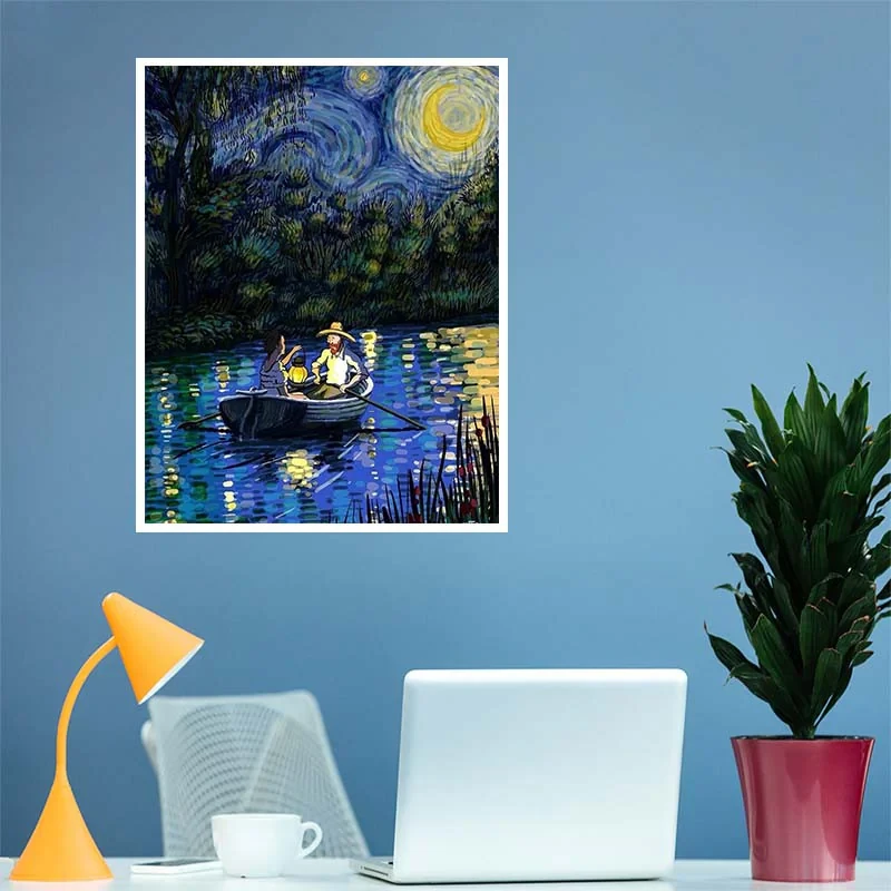 پوستر کارنيکا طرح فانتزی ون‌گوگ Van Gogh Fantasy کد 75480 مجموعه 8 عددی