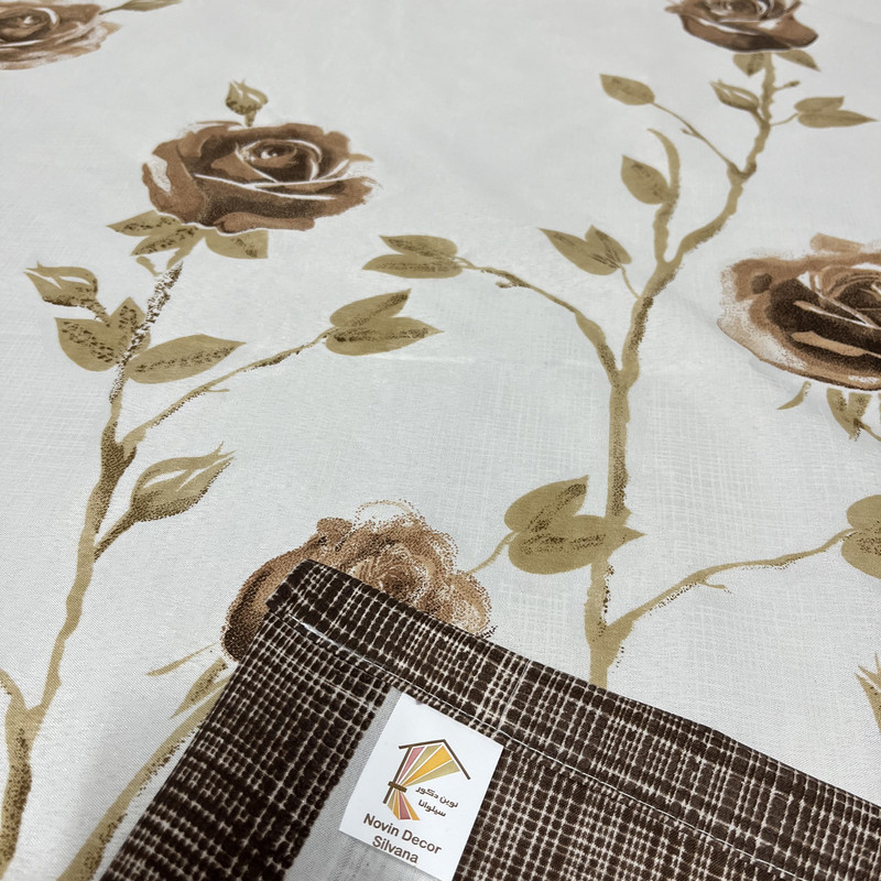 پرده نوین دکور سیلوانا مدل رز 4020 سایز 280x300 سانتی‌متر