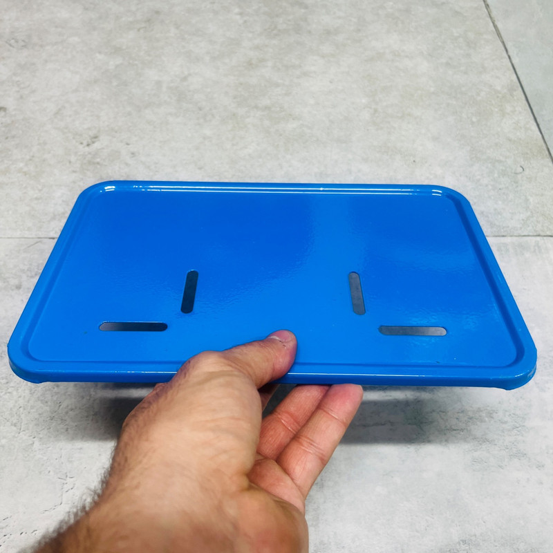 قاب پلاک موتور سیکلت وارون مدل فلزی کد W-118-BLU