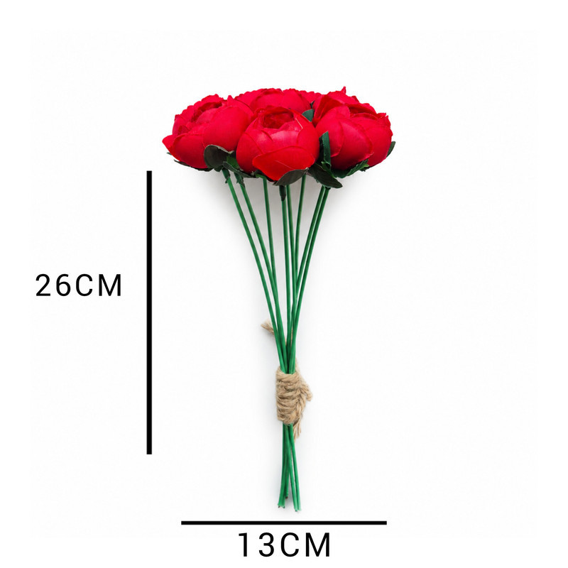 دسته گل مصنوعی مدل پیونی کوچک ۸ شاخه