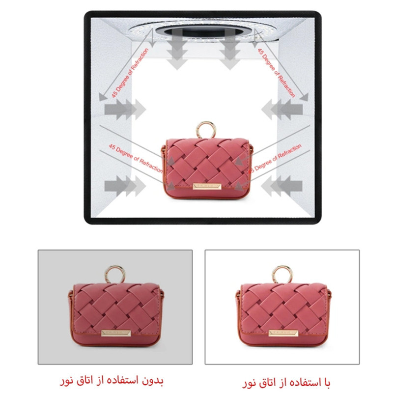 چادر عکاسی پلوز مدل PU5025B ابعاد 25*25 سانتی متر